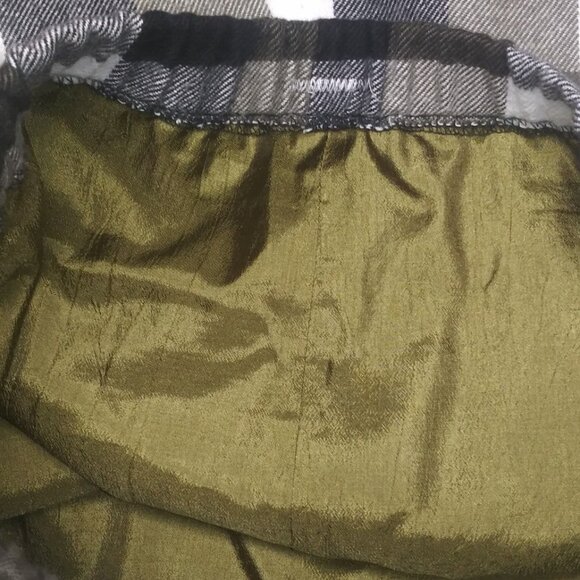 Vintage 70s Plaid Skirt A LIne Tartan Plaid Flannel Sz M/L Long Midi green black - Picture 7 of 7